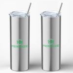 20oz Straight Tumbler with Straw stainless steel
