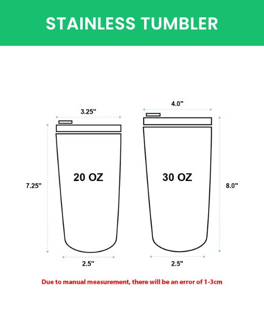 Stainless Tumbler dimension