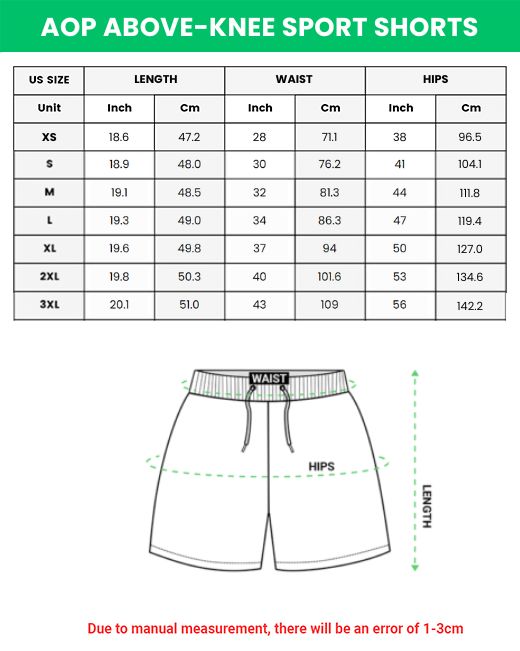 above-knee sport shorts