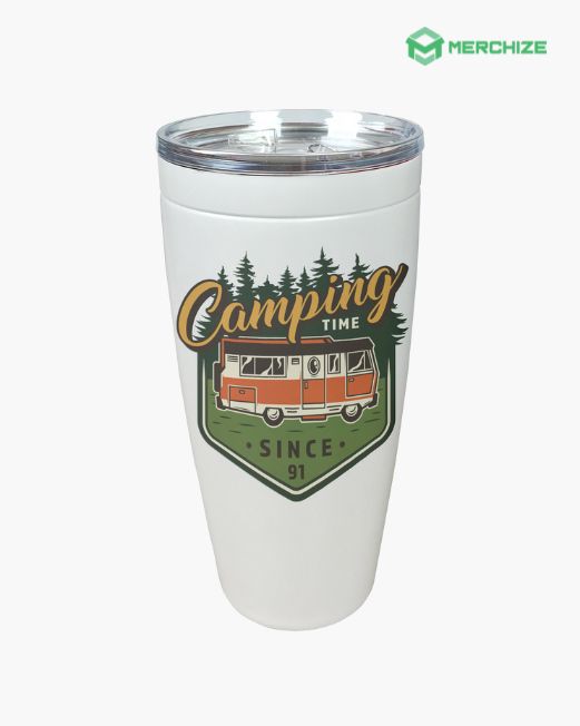 stainless steel tumbler white