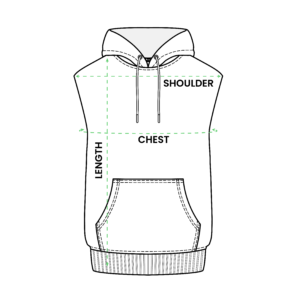 Sleeveless Hoodie measurement