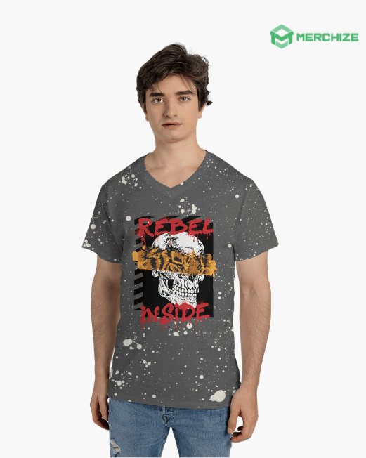 Bleach Splatter Unisex V-neck T-shirt