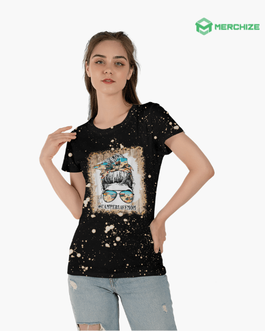 bleach splatter women t-shirt front