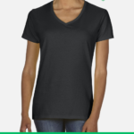 ladies v-neck t-shirt black