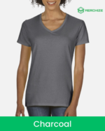 ladies v-neck t-shirt charcoal