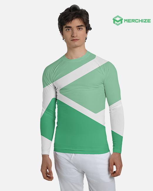 Men's Rash Guard Top Long Sleeves Swimsuit Swimwear Dri-Fit Rash Guard  fashion summer