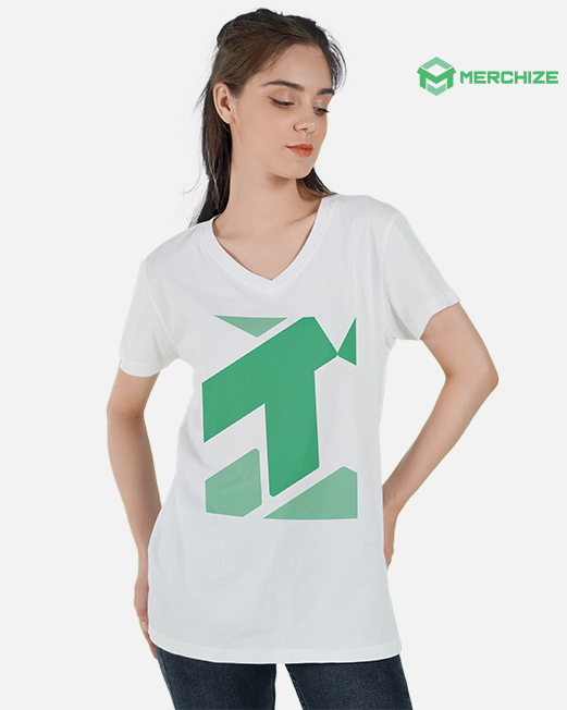 Custom Women'S V-Neck T-Shirt - Print On Demand