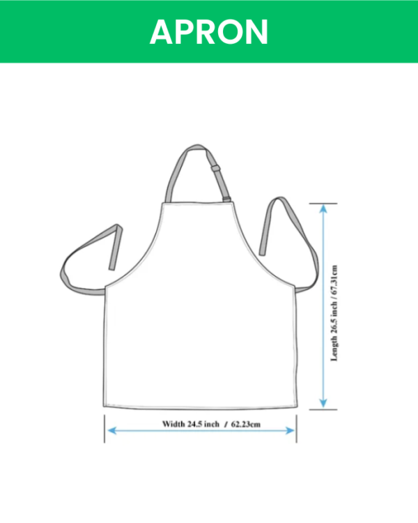 print on demand apron size chart