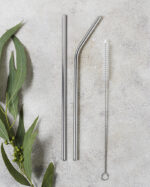 stainless steel straw set