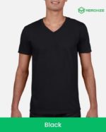 unisex v-neck t-shirt black