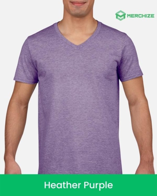 unisex v-neck t-shirt heather purple