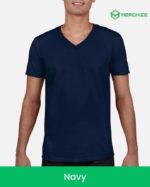 unisex v-neck t-shirt navy