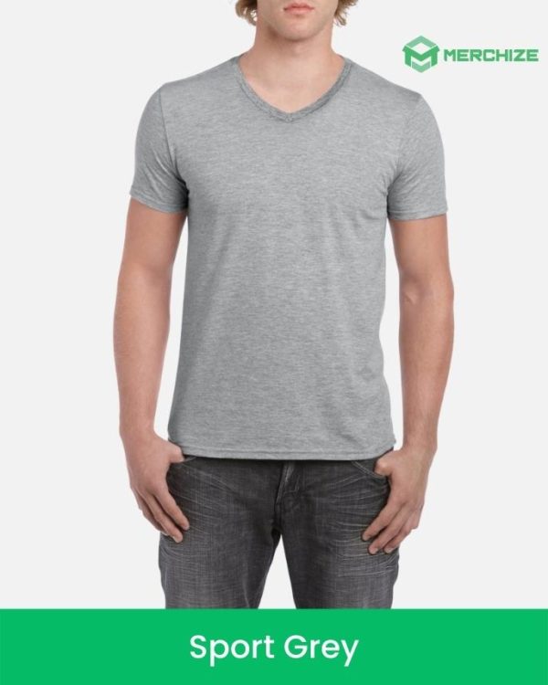 unisex v-neck t-shirt sport grey