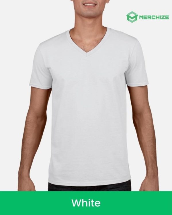 unisex v-neck t-shirt white
