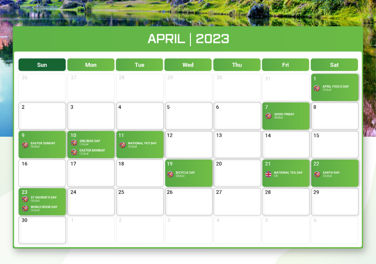 ecommerce Calendar Merchize 2023 april