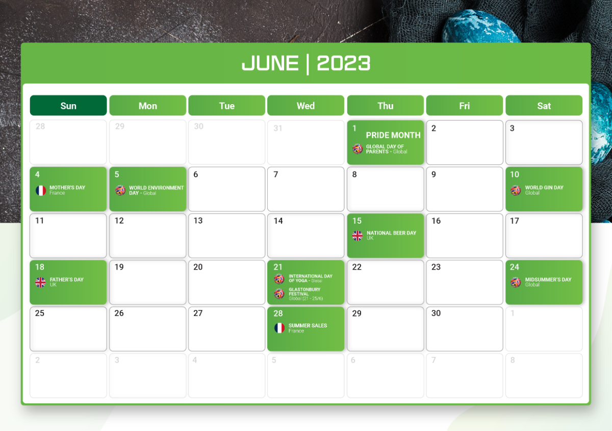 ecommerce Calendar Merchize 2023 june