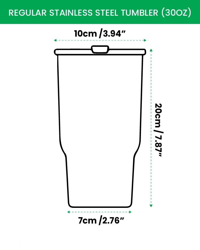 Regular Stainless Steel Tumbler (30oz)