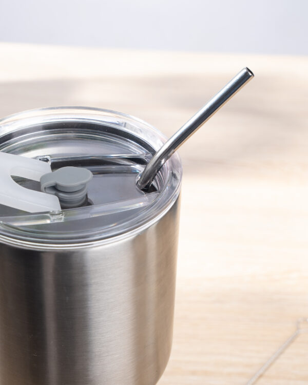 regular stainless steel tumbler with straw - lid