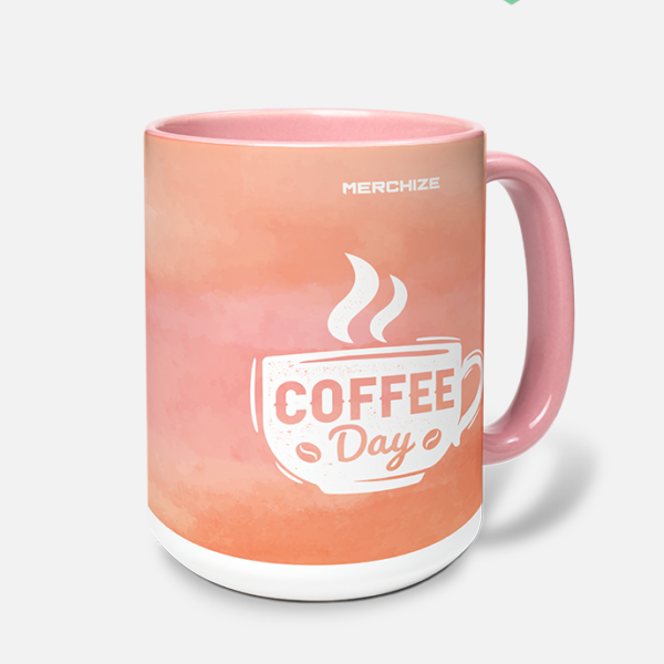 accent mug 15 oz made in us light pink