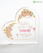 Acrylic plaque without stand-heart shape