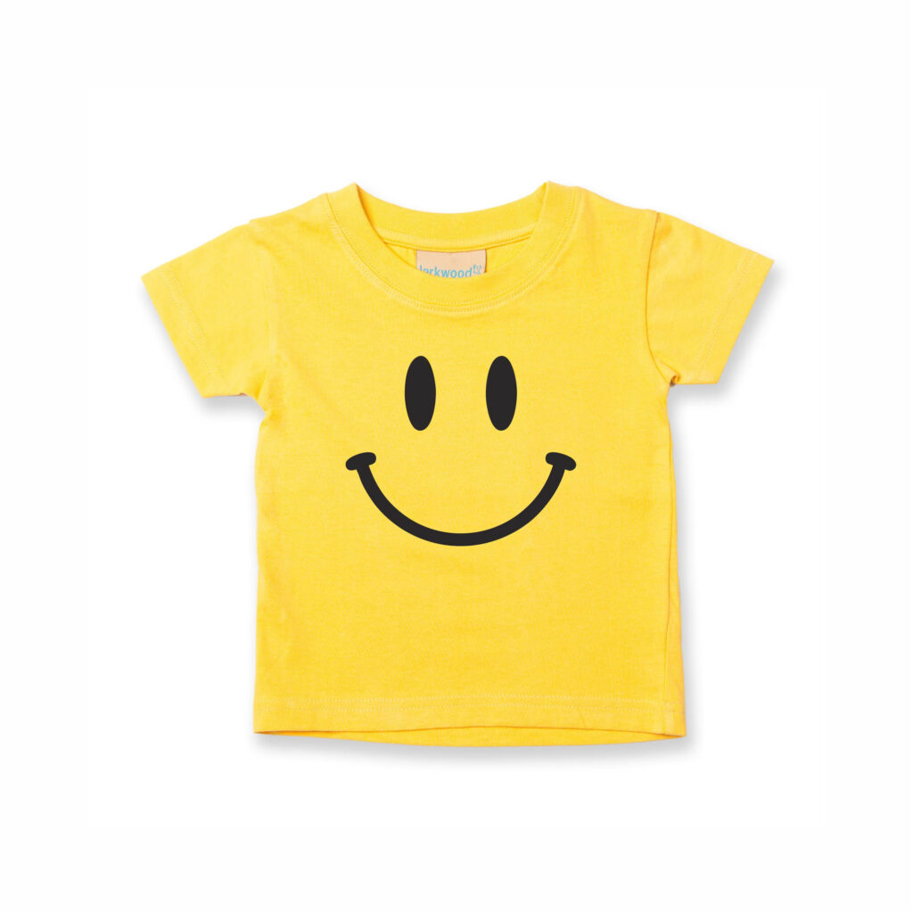 Yellow t-shirt with black ink