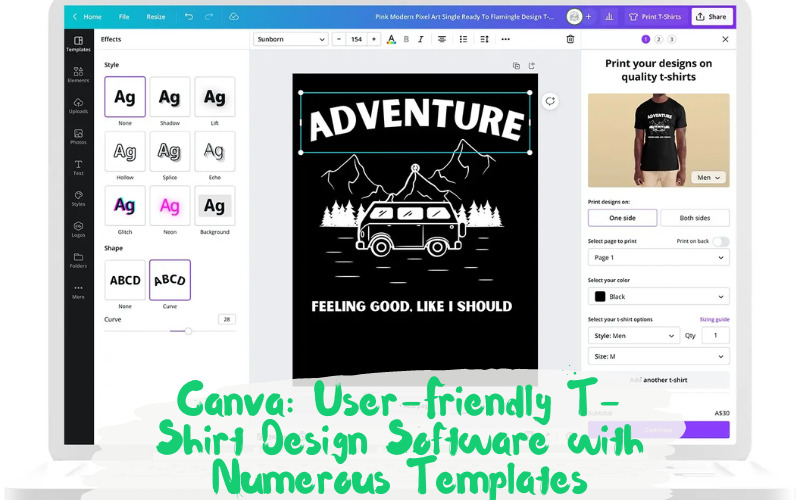 Canva: User-Friendly T-Shirt Design Software with Numerous Templates