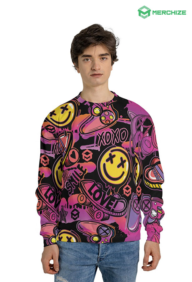 All-over Print Sweatshirt (Midweight) (Made in China)