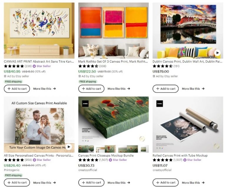 How To Sell Canvas Prints On Etsy