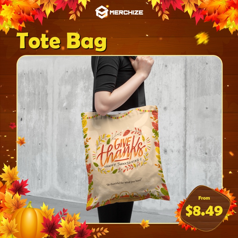 sản phẩm thanks giving tote bag