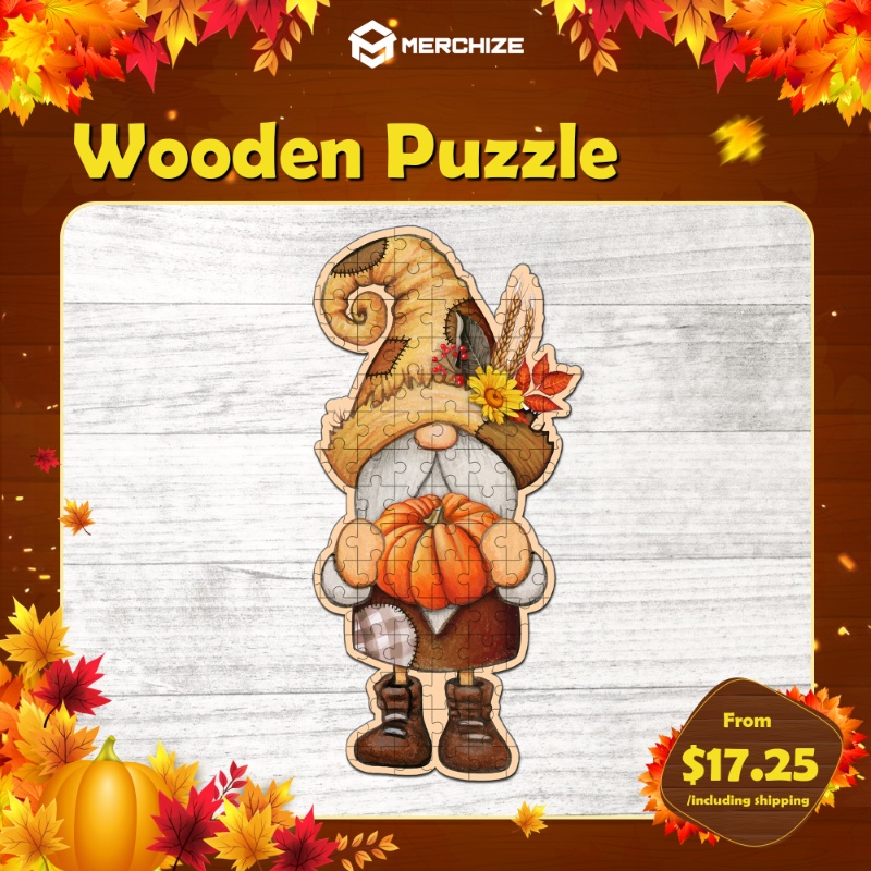 sản phẩm thanks giving wooden puzzle