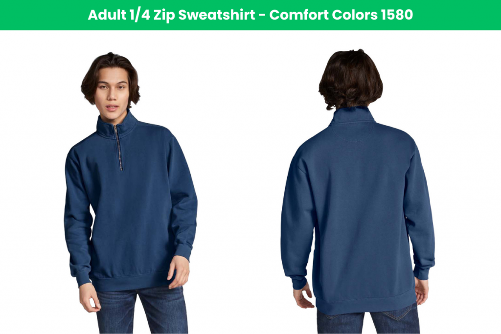 Adult 1/4 Zip Sweatshirt - Comfort Colors 1580