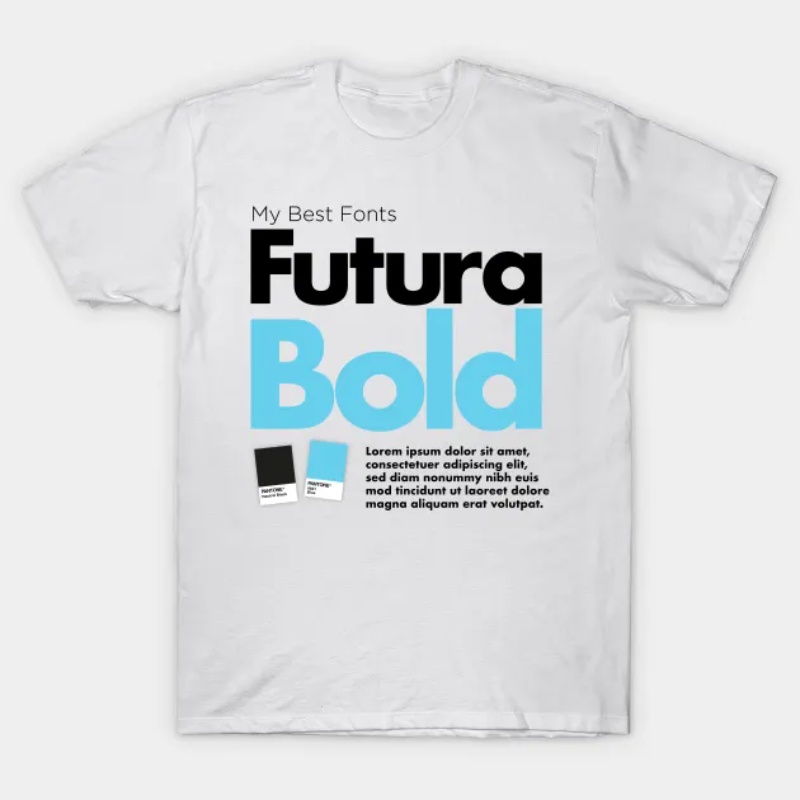Bold fonts t-shirts