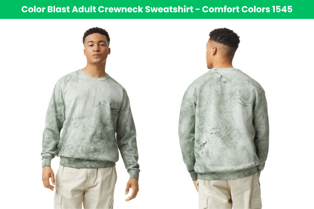 Color Blast Adult Crewneck Sweatshirt - Comfort Colors 1545