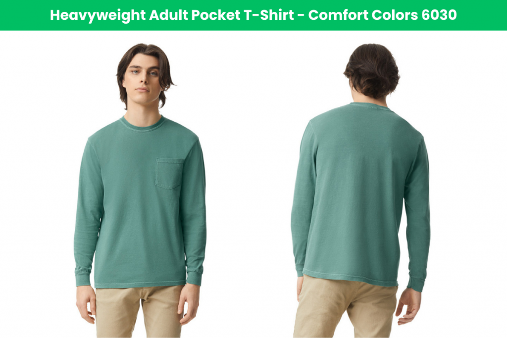 Heavyweight Adult Long Sleeve Pocket T-Shirt - Comfort Colors 4410
