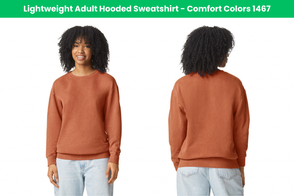 Lightweight Adult Crewneck Sweatshirt - Comfort Colors 1466