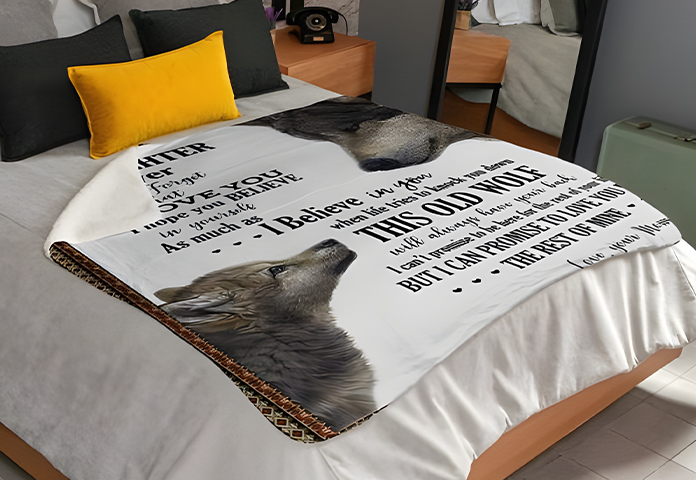 Personalized Picture Blanket With Text