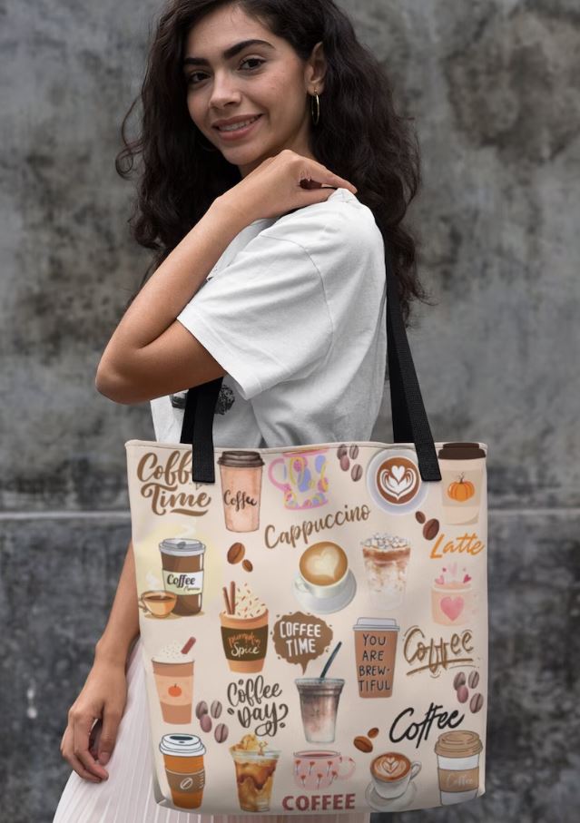 coffee addict tote bag ideas