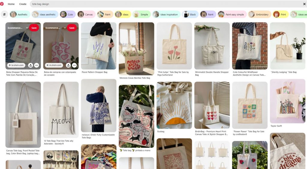 Where to find creative tote bag ideas
