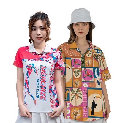 2 women wearing print on demand clothing