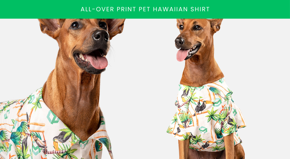 all-over print pet hawaiian shirt