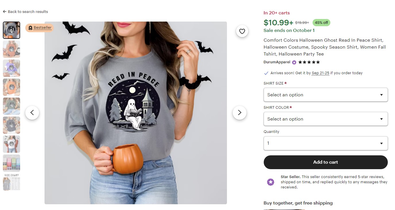 Keyword Halloween in Etsy Product