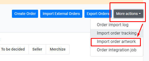 import order artwork