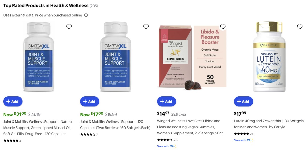 Top Rated Products in Health & Wellness on Walmart