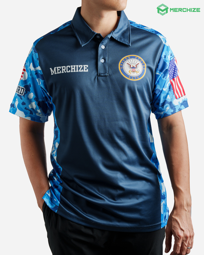 All-over Print Tactical Polo Shirt