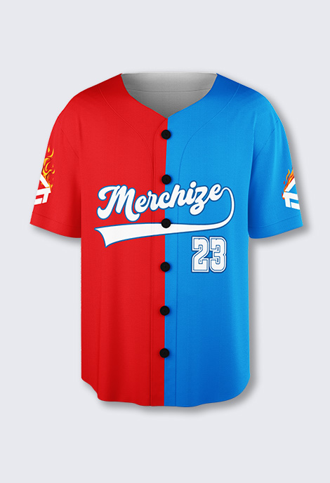 All-over Print Baseball Jersey Without Piping