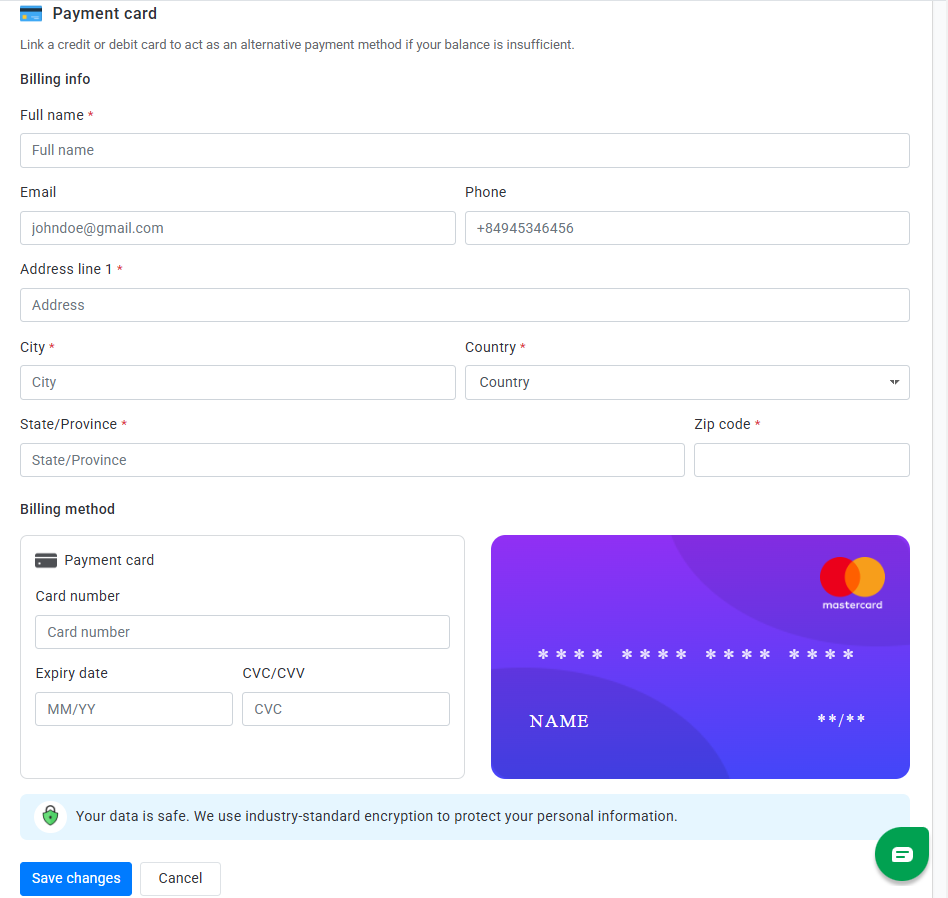 add credit card