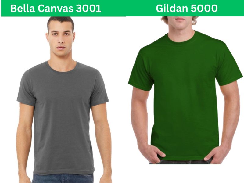 Bella Canvas 3001 vs Gildan 5000
