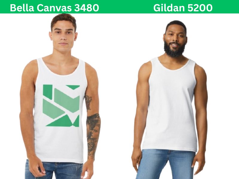 Bella Canvas 3480 vs Gildan 5200