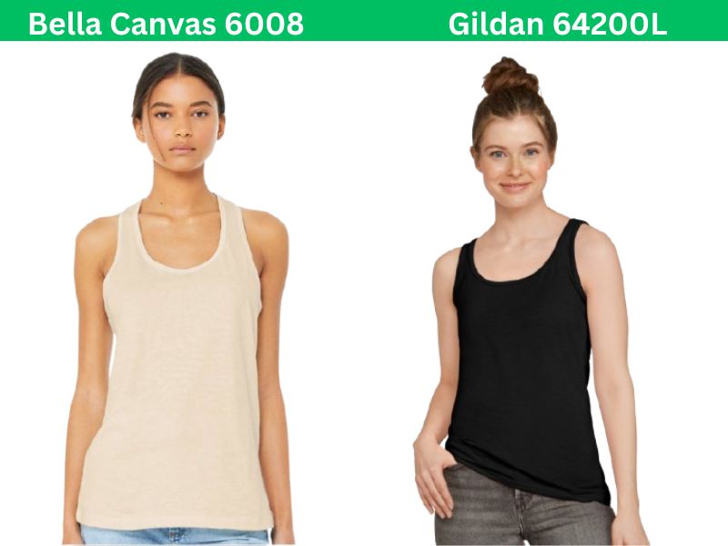 Bella Canvas 6008 vs Gildan 64200L