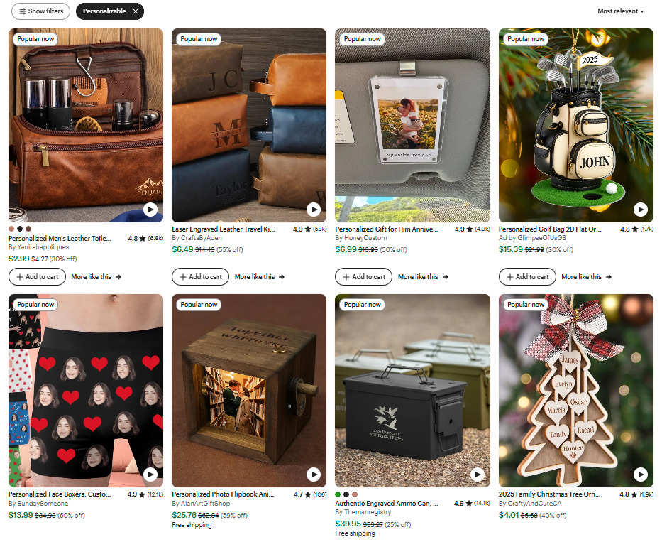 personalized Christmas gifts for him